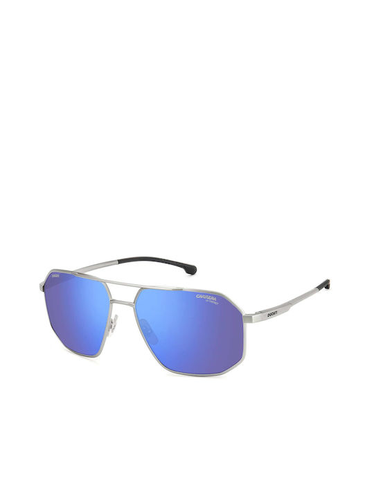 Carrera Men's Sunglasses with Silver Metal Frame and Blue Mirror Lens 037/S CTL