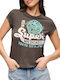 Superdry Embellished Γυναικείο T-shirt Μαύρο