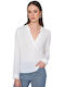 Ale - The Non Usual Casual Women's Summer Blouse Long Sleeve White