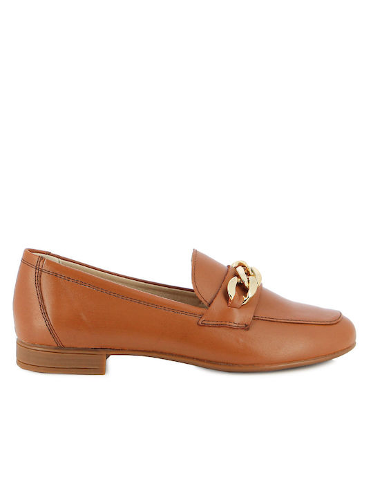 Ragazza Leather Women's Moccasins in Tabac Brown Color