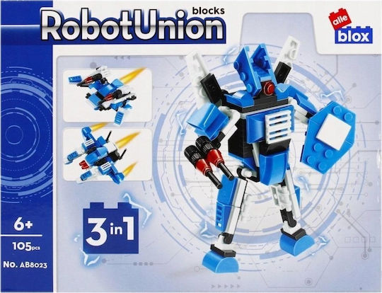 Alleblox Building Blocks 3in1 Robot Union for Ages 6+ 105 Pieces