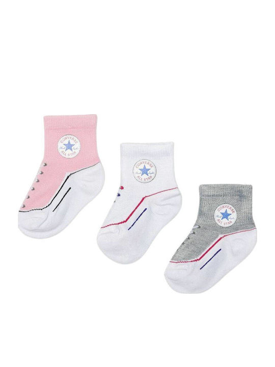 Converse Παιδικές Κάλτσες Πολύχρωμες 3 Ζευγάρια