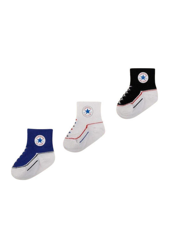 Converse Παιδικές Κάλτσες Πολύχρωμες 3 Ζευγάρια
