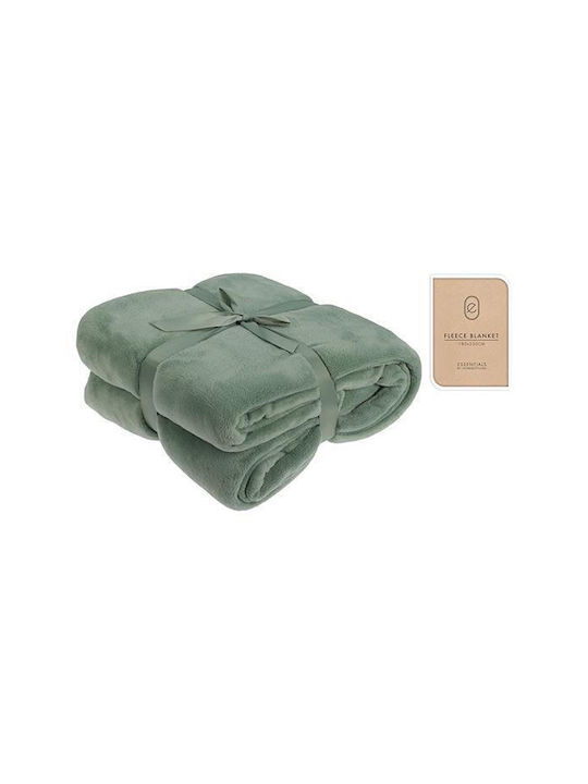 Koopman Ριχτάρι Διθέσιου Καναπέ Fleece 180x230εκ. Ανοιχτό Πράσινο