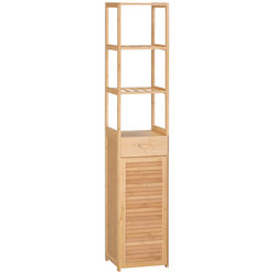 Kleankin Cabinet de coloană pentru baie Etaj M32xL30xH163cm Albastru