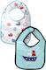 Dreams by Joyce Boat Waterproof Fabric Baby Bib with Hoop & Loop Fastener 2 Pieces