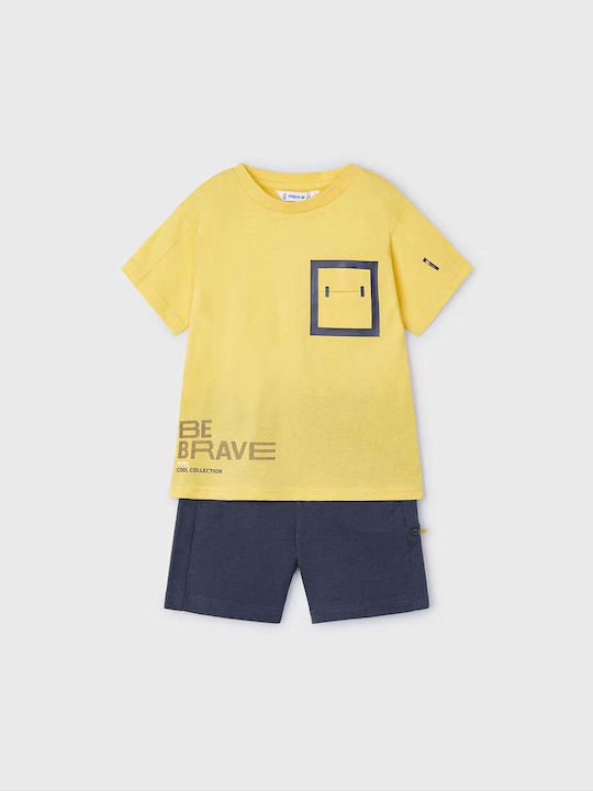 Mayoral Kids Set with Shorts Summer 2pcs Yellow