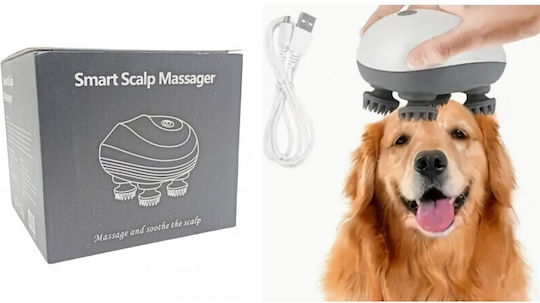 Dog Comb for Grooming White Residential Massage Device Rechargeable