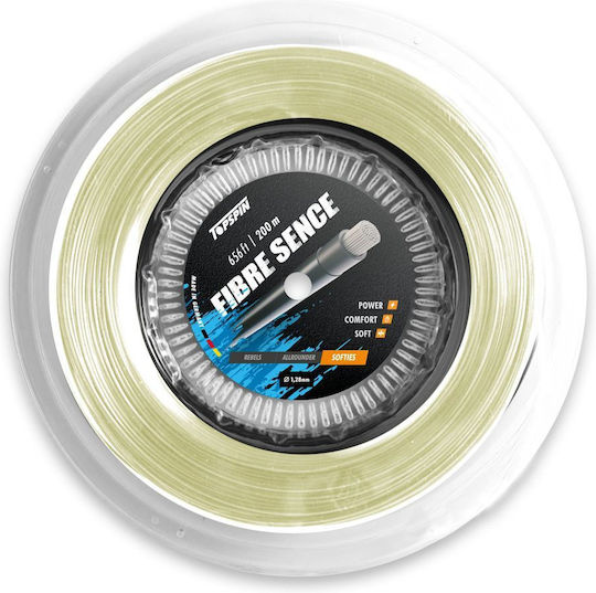 Topspin Tennis Racket String Beige 200m, Φ1.28mm