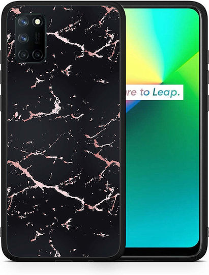Smartfits Marble Umschlag Rückseite Schwarz (Realme 7i) 7056071458971_41099395825819