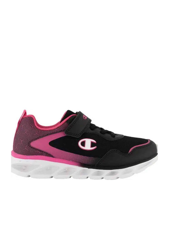 Παιδικά Sneakers με Σκρατς & Φωτάκια Μαύρα
