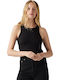 Dreamy Women's Summer Blouse Cotton Sleeveless with Halter Neck White