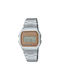 Casio Digital Herrenuhr Chronograph Batterie mit Silber Metallarmband