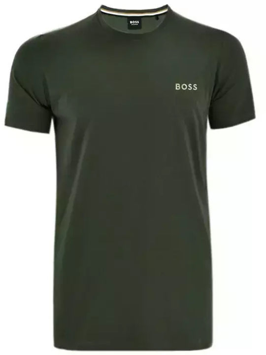Hugo Boss Ανδρικό T-shirt Κοντομάνικο Λαδί