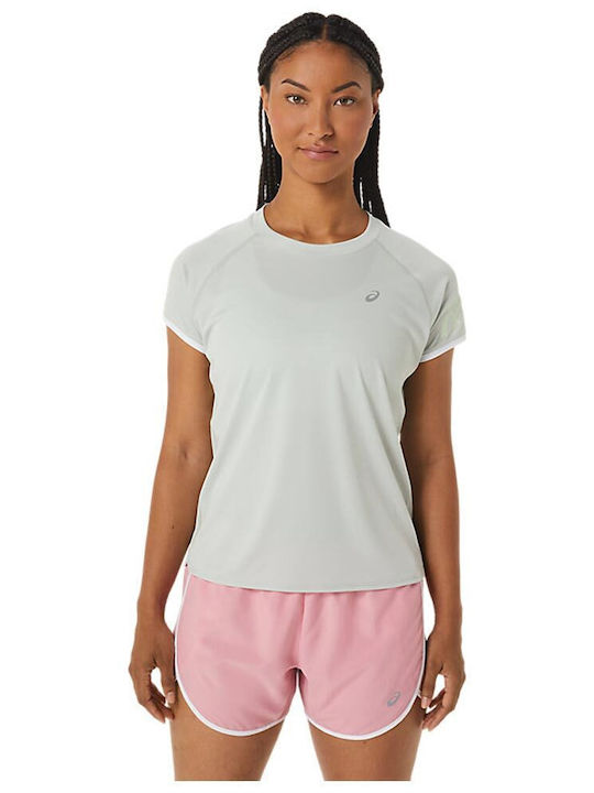 ASICS Icon Ss Women's Athletic Blouse Short Sleeve Silver