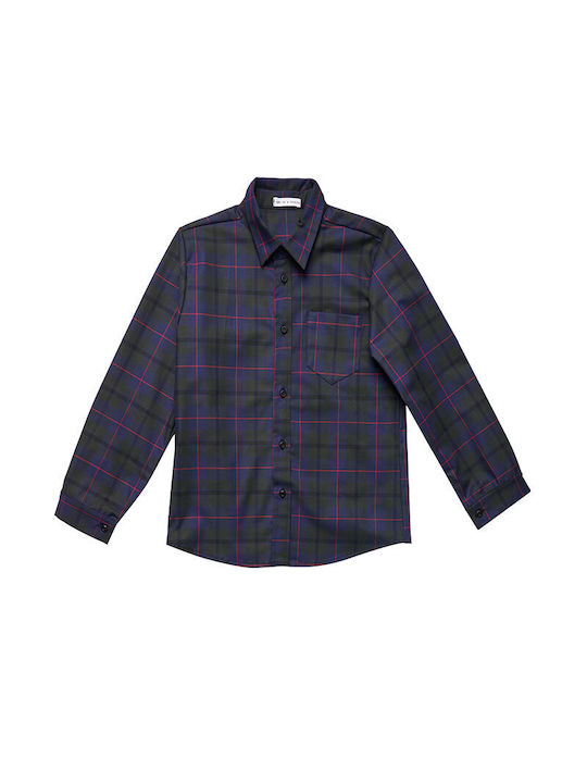 Two In A Castle Kids Checked Shirt Blue