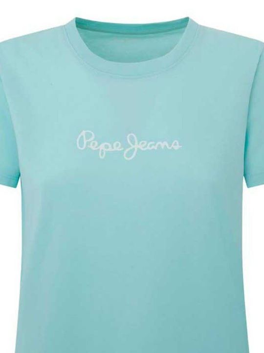 Pepe Jeans Feminin Tricou Albastru deschis