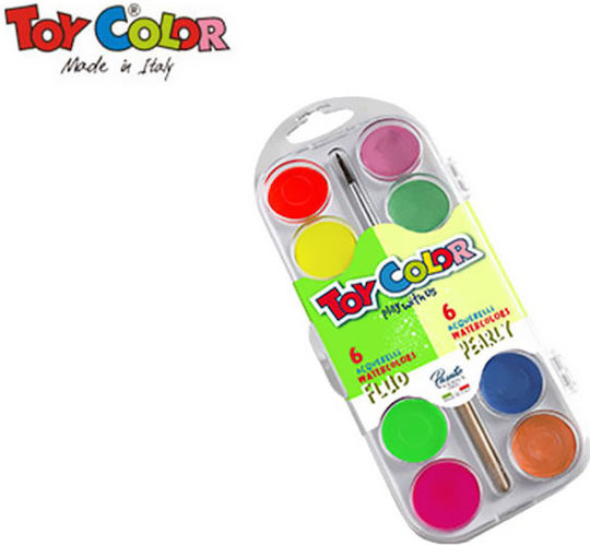 Toy Color Акварел Многоцветен с Четка