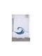 Atmosphera Manureva Wave Fabric Shower Curtain 180x200cm White