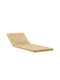 Pakketo Waterproof Sunbed Cushion with Backrest Sadie Beige 65x185cm