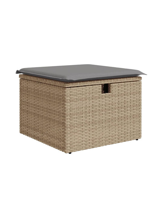 Stool Outdoor Beige 55x55x37cm