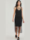 Sommer Midi Kleid Schwarz
