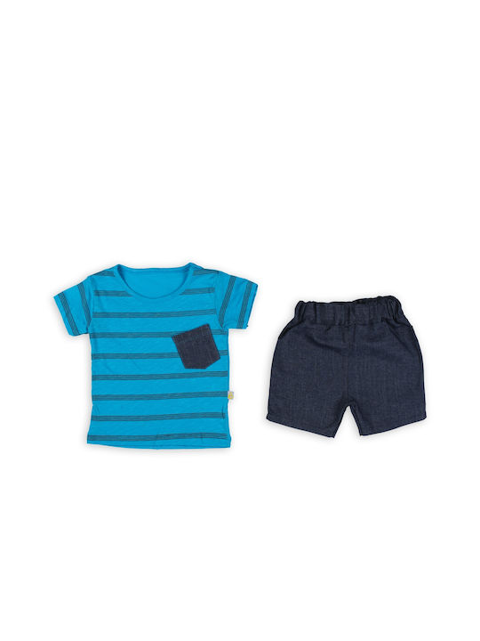 Maibella Kids Kids Set with Shorts Summer 2pcs Blue