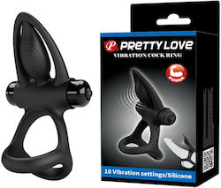 Pretty Love Testicles Vibrating Ring Cock Silic...