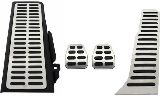 Lampa Πεταλιέρα Τεμπέλης Αυτοκινήτου για VW / Skoda / Seat Golf / Scirocco / Sharan / Caddy / Octavia / Leon / Toledo Αλουμινίου Ασημί 4τμχ