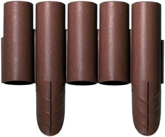 Prosperplast Πλαστική Μπορντούρα Κήπου σε Καφέ Χρώμα 2.35m x 25cm
