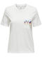 Only Women's Athletic Blouse Short Sleeve Fast Drying White