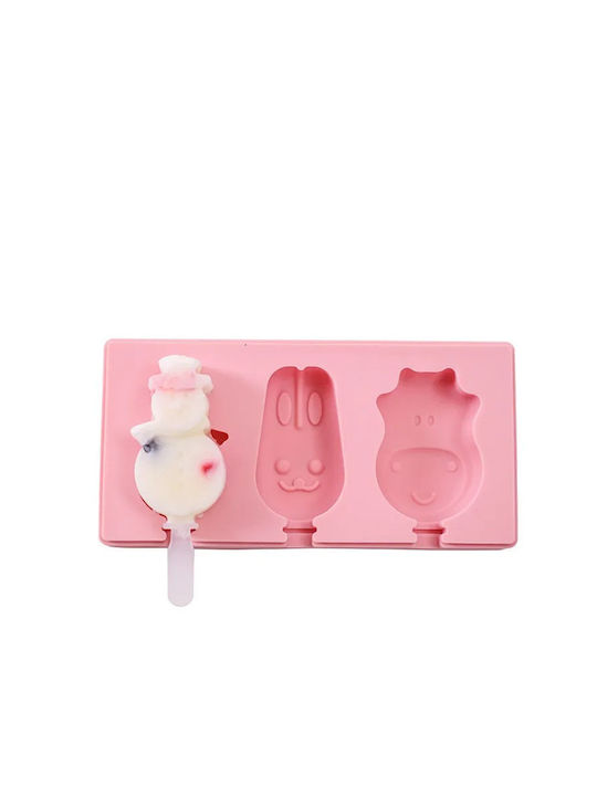 Sugar Love Silicone Ice Cream & Ice Lolly 3 Cups Baking Pan 18.5x9x2cm 20pcs