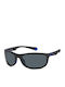 Polaroid Men's Sunglasses with Black Plastic Frame and Black Lens