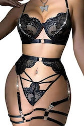 Pretty Lingerie Set Sexy Lenjerie Neagră
