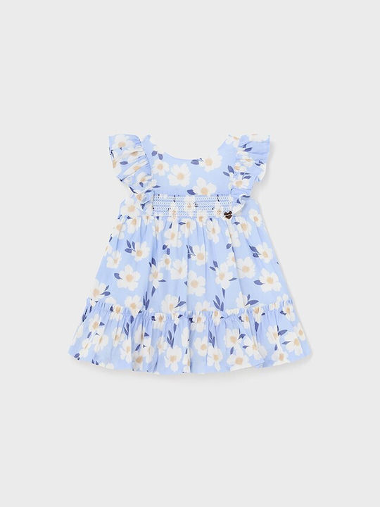 Mayoral Παιδικό Φόρεμα Floral Αμάνικο Γαλάζιο