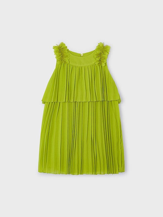 Mayoral Kids Dress Sleeveless Green