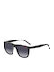 Boss Men's Sunglasses with Black Plastic Frame and Gray Gradient Lens HG 1304/S KB7/9O