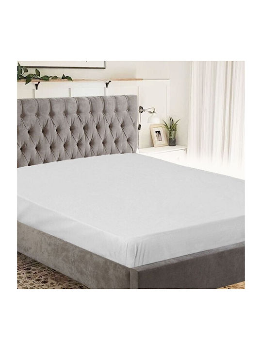 SpitiBazaar Σεντόνι Υπέρδιπλο με Λάστιχο 160x200+30εκ. Λευκό