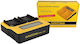 Patona Double Battery Charger Lcd Usb Compatibl...