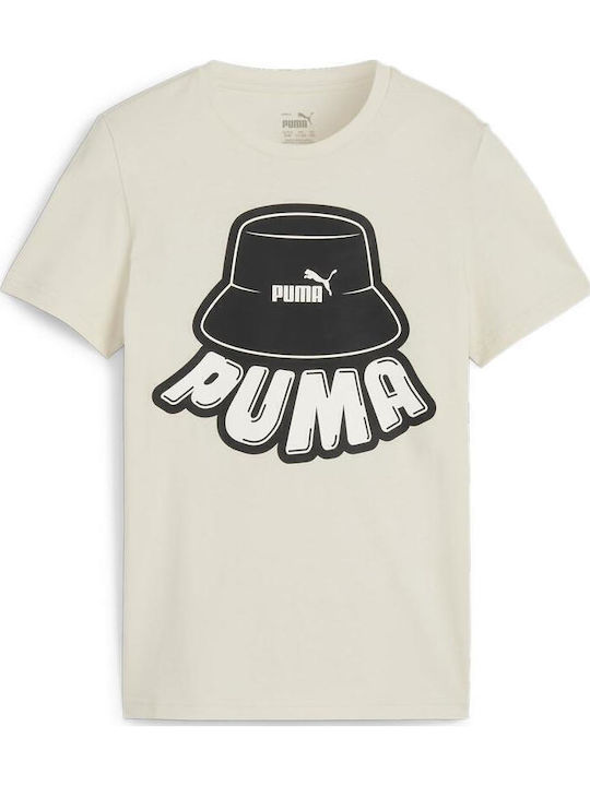 PUMA Παιδικό T-shirt Off White Graphic Tee