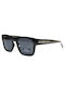 Invu Men's Sunglasses with Black Plastic Frame and Black Lens IB22440A