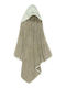 Little Dutch Baby Bathrobe Hooded Little Farm Green 75x75cm