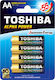Toshiba Alpha Power Alkaline Batteries AA 1.5V 4pcs