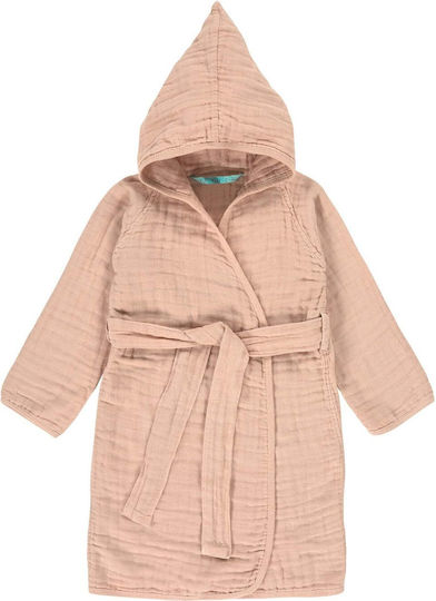 Laessig Kids Bathrobe Pink with Hood