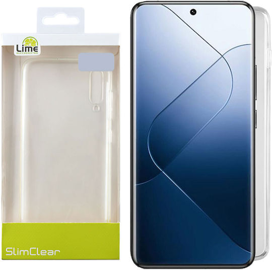 Lime Slimclear Задна корица Силикон Зелен (Xiaomi 14 Pro)