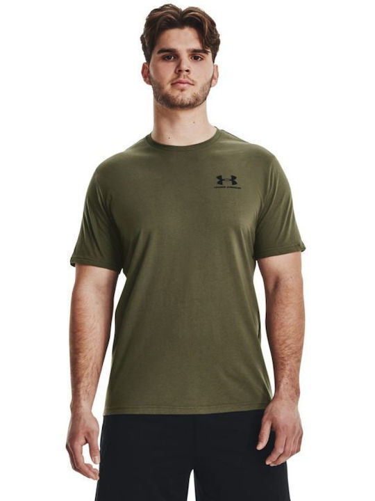 Under Armour Мъжка спортна тениска с къс ръкав Зелен