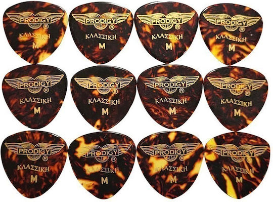 Prodigy Picks für Bouzouki Klassische Medium Tortoise Pearl Set 12Stück