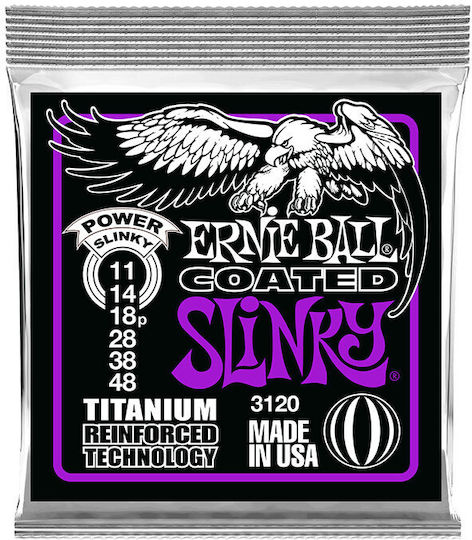 Ernie Ball Set Titanium Electric Guitar Strings 11 - 48