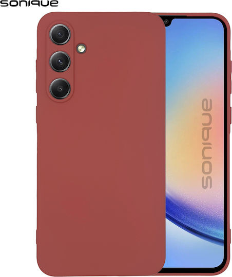 Sonique Galaxy Umschlag Rückseite Silikon Burgundisch (Samsung Galaxy A35 5G)