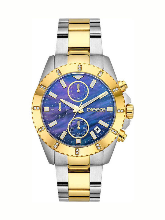 Breeze Women's Watch Chronograph with Silver Me...